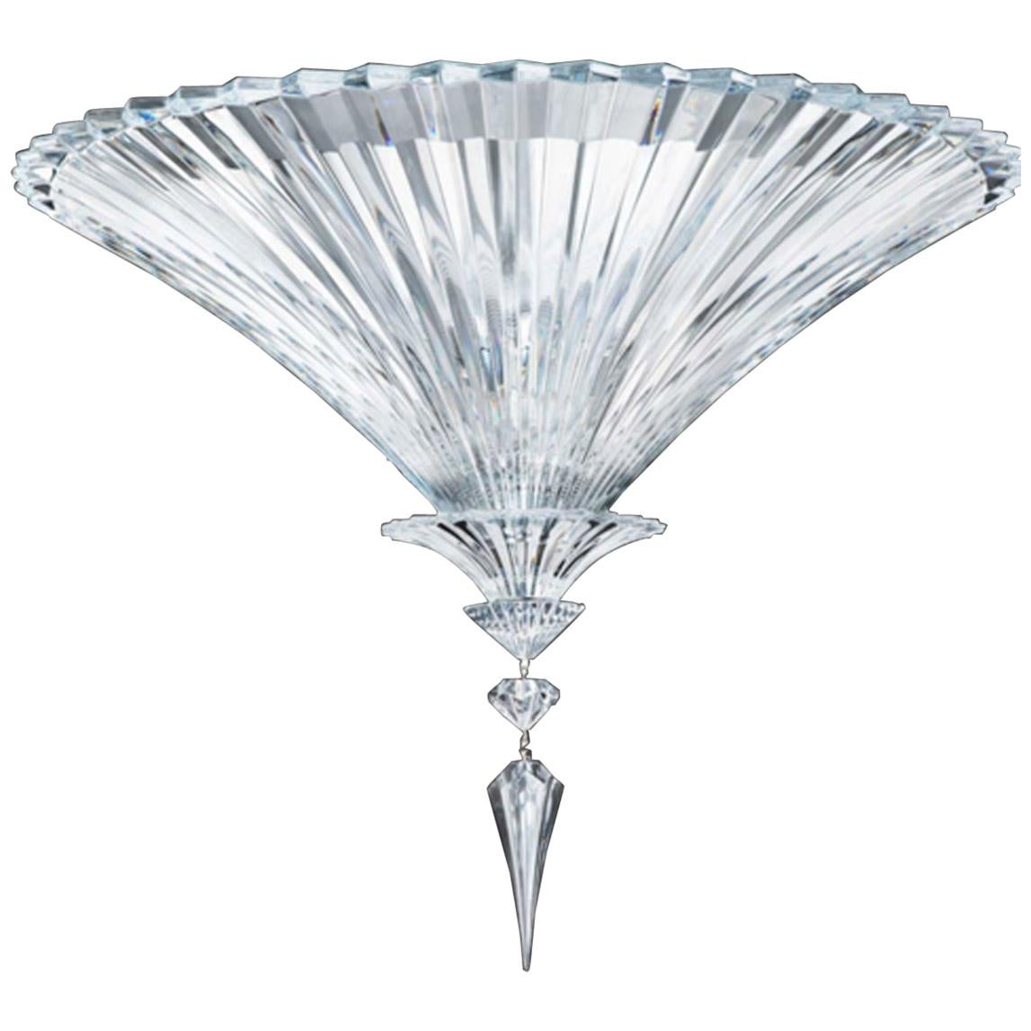 Set 3 pieces Baccarat Mille Nuit Ceiling Unit Small Size Clear Crystal