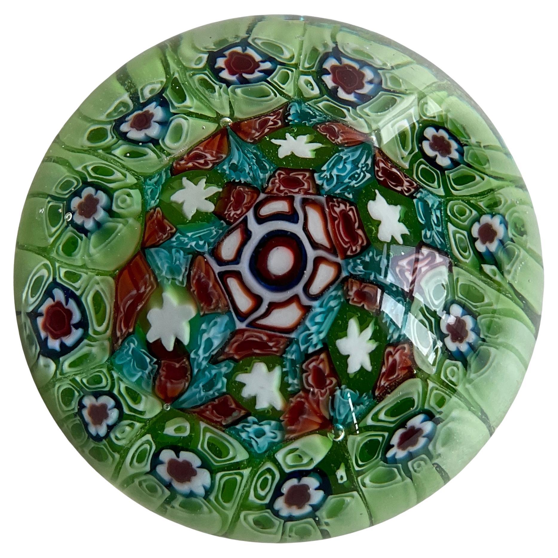 Baccarat Millefiori Glass Paperweight For Sale