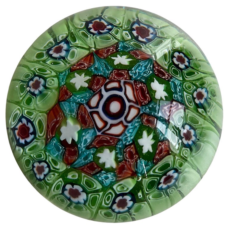 Paper Wait. Image Baccarat Millefiori Glass Paperweight For Sale at 1stDibs