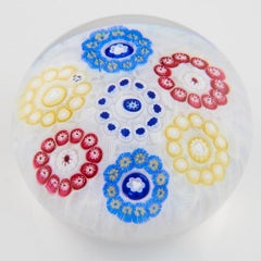 Presse-papiers Baccarat Millefiori Rondels On Muslin Ground 1973