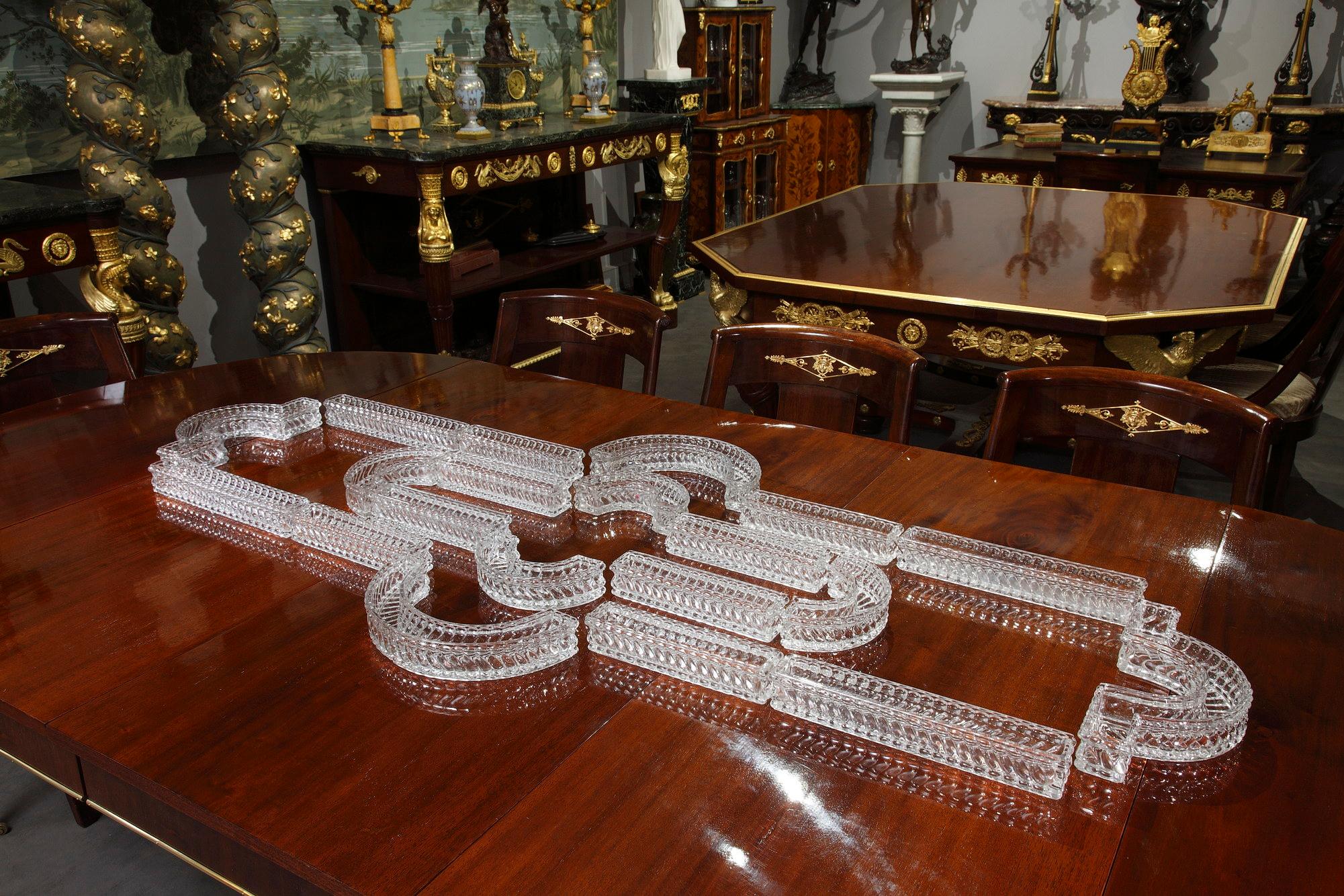 French Baccarat Molded Crystal Centerpiece