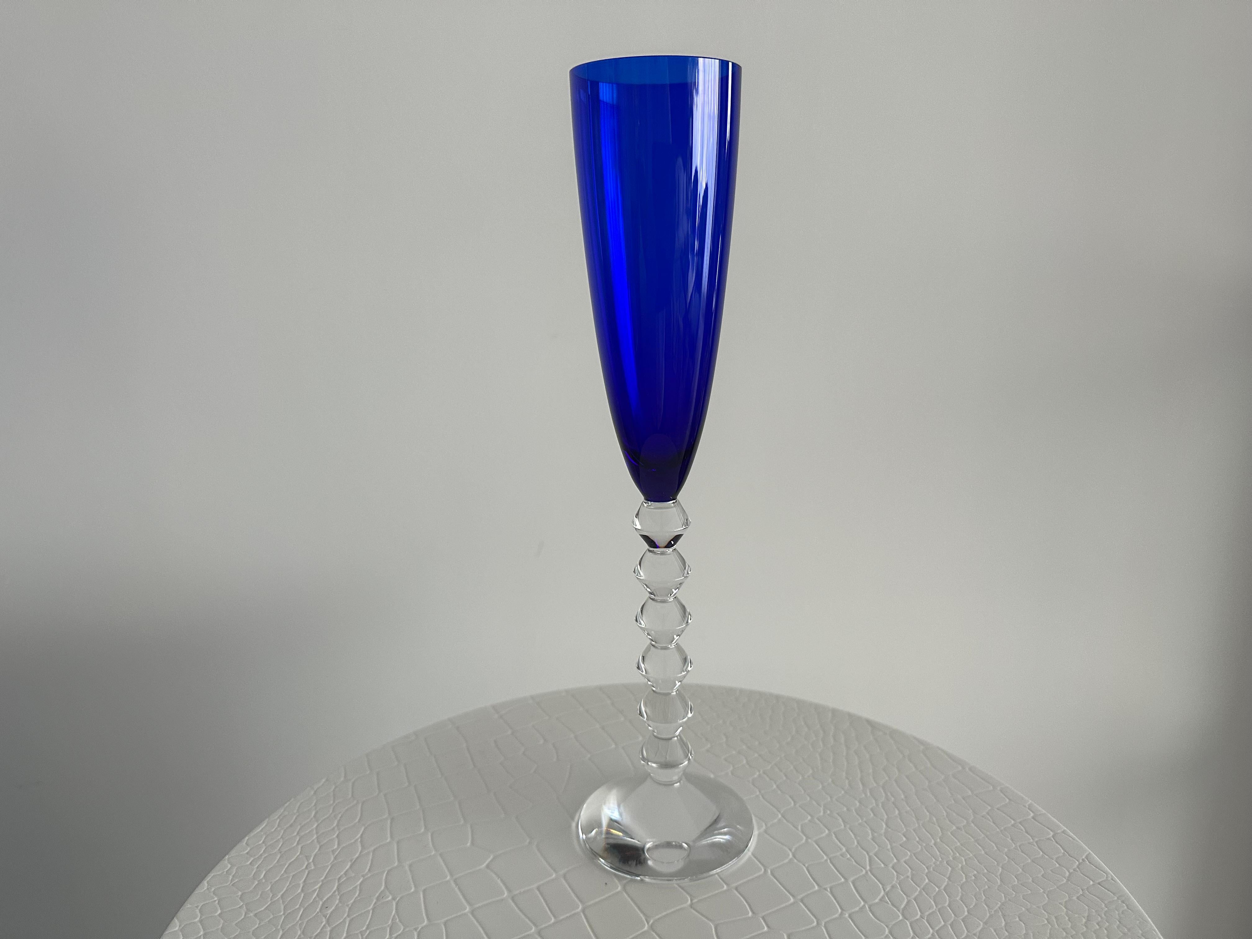 Contemporary Baccarat Multi-Color Wine Glasses, Set of 6 items in Stock For Sale