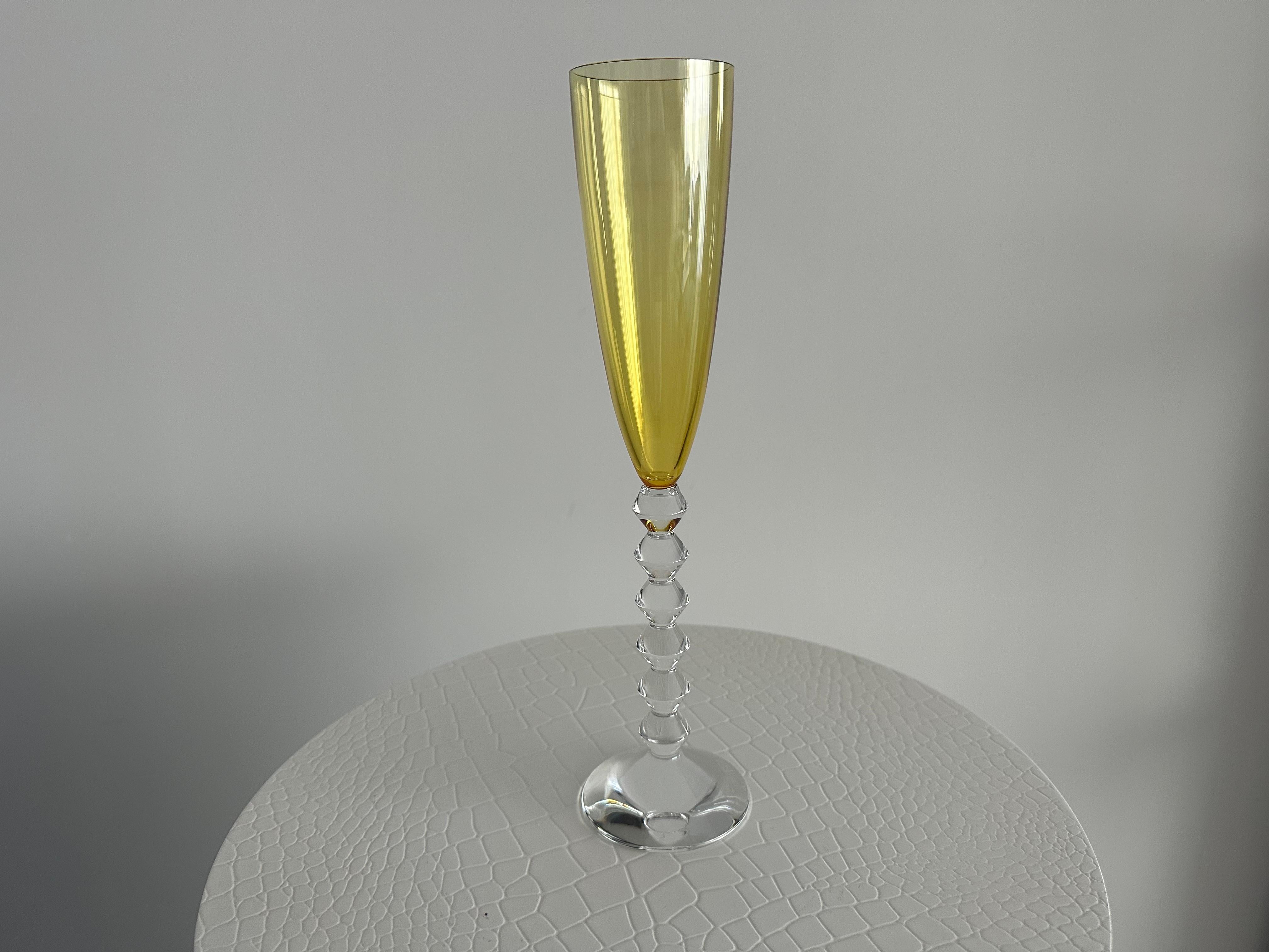 Baccarat Multi-Color Wine Glasses, Set of 6 items in Stock For Sale 1