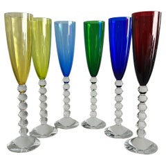 Baccarat Multi-Color Wine Glasses, Set of 6 items in Stock