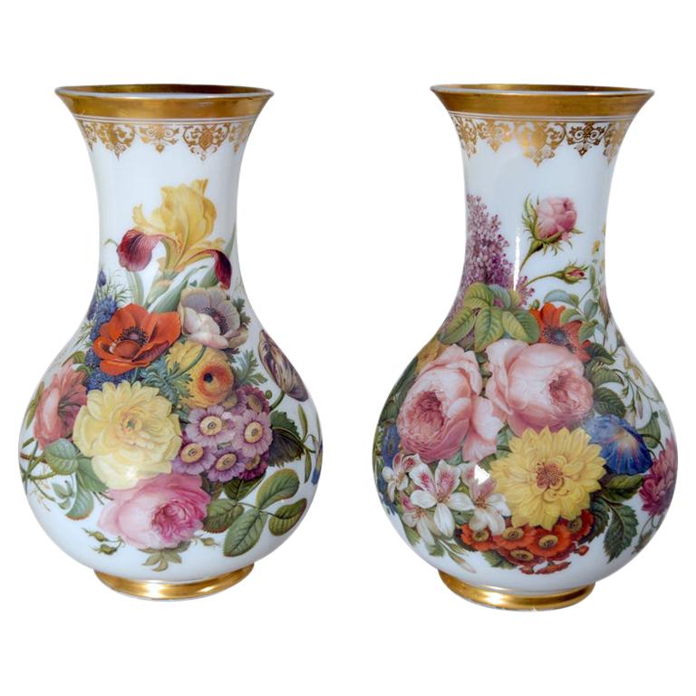 Baccarat Opaline Crystal Vases by Jean-Francois Robert, French