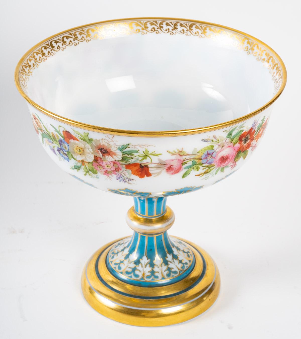 Opaline Glass Baccarat Opaline Cup For Sale