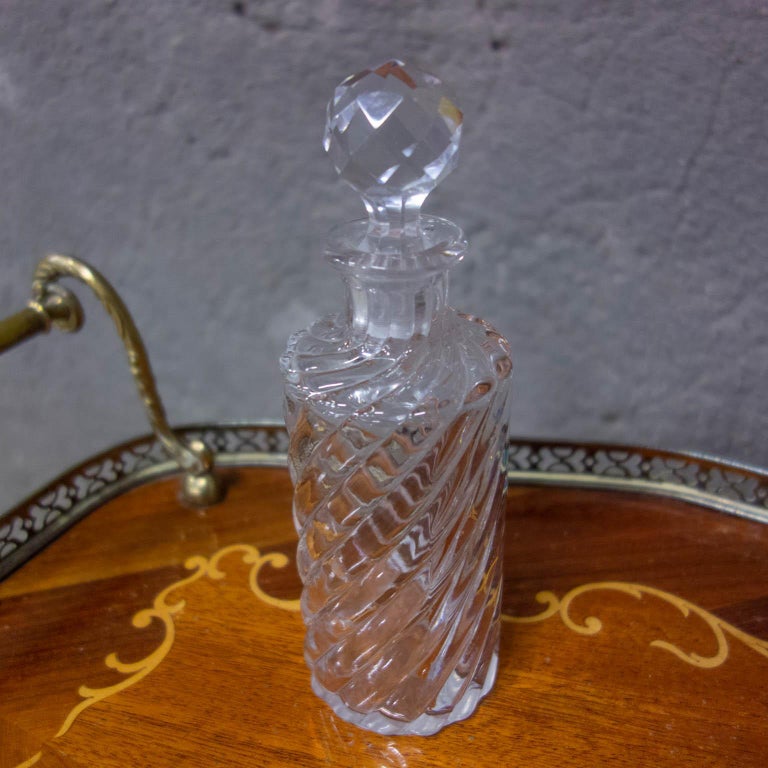 Zajecar Yugoslavia Hand Cut 24 Lead Crystal Decanter Barware A5A