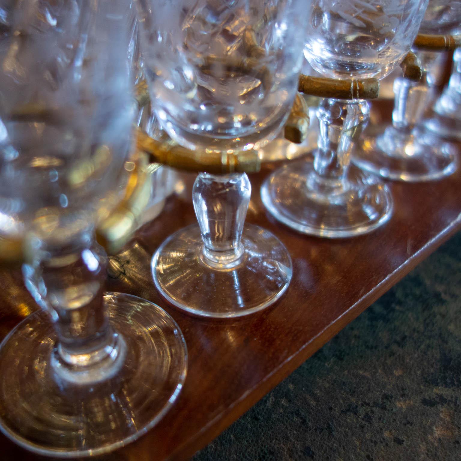 Baccarat “Open Tantalus” Oriental Crystal Carafe Set, Paris, 1870 For Sale 12