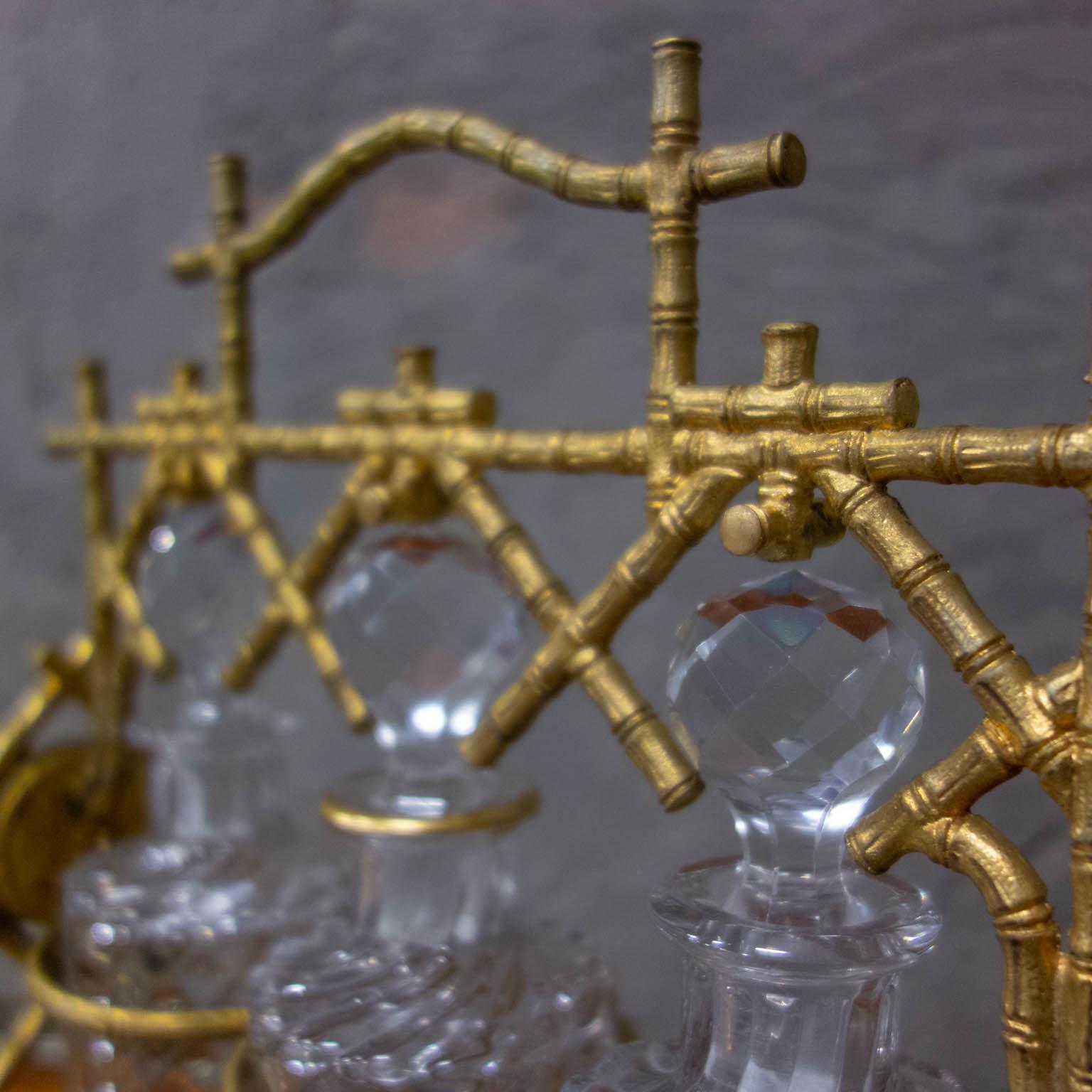 Other Baccarat “Open Tantalus” Oriental Crystal Carafe Set, Paris, 1870 For Sale