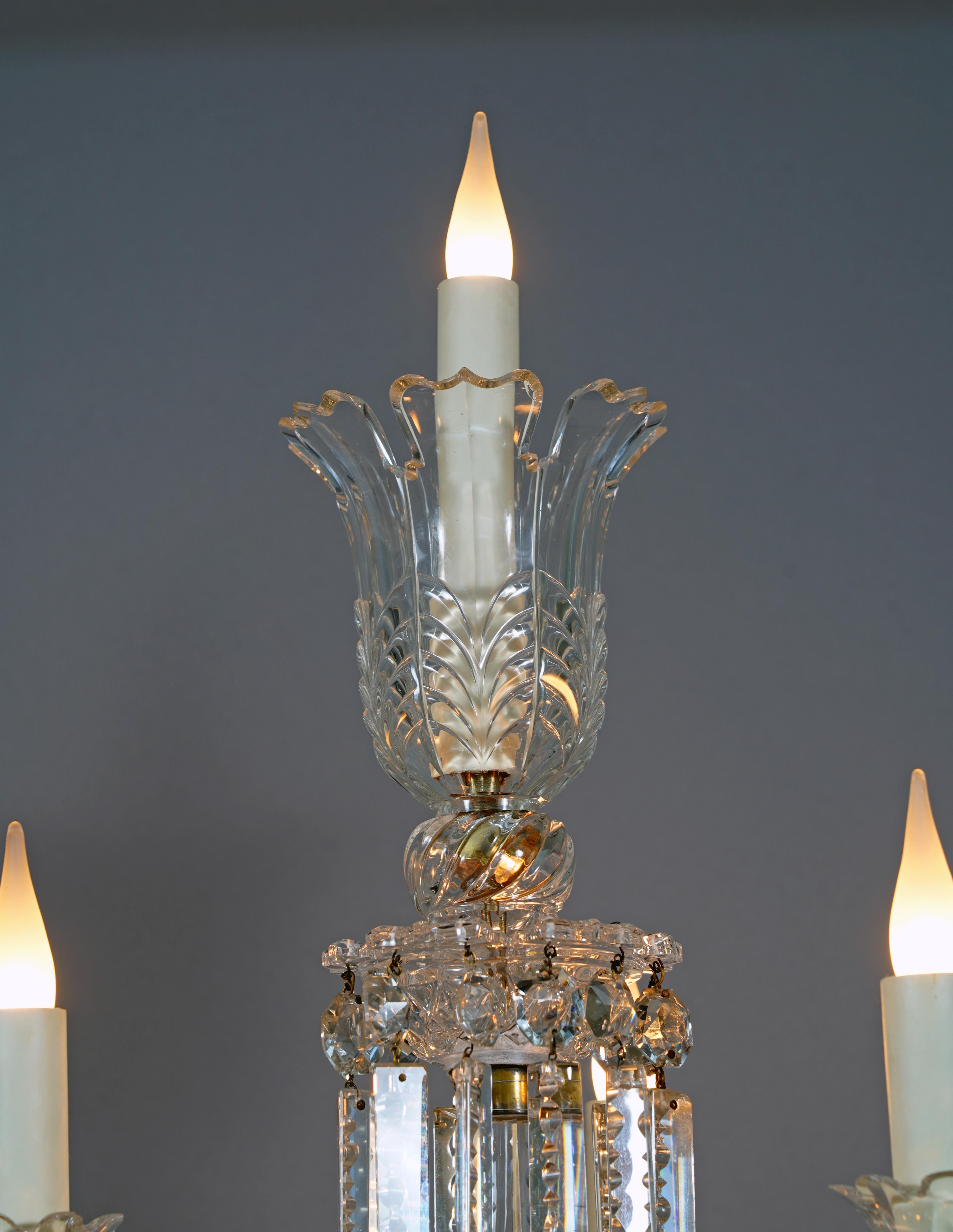 Baccarat, Pair of Crystal Candelabras, France, circa 1870 For Sale 1