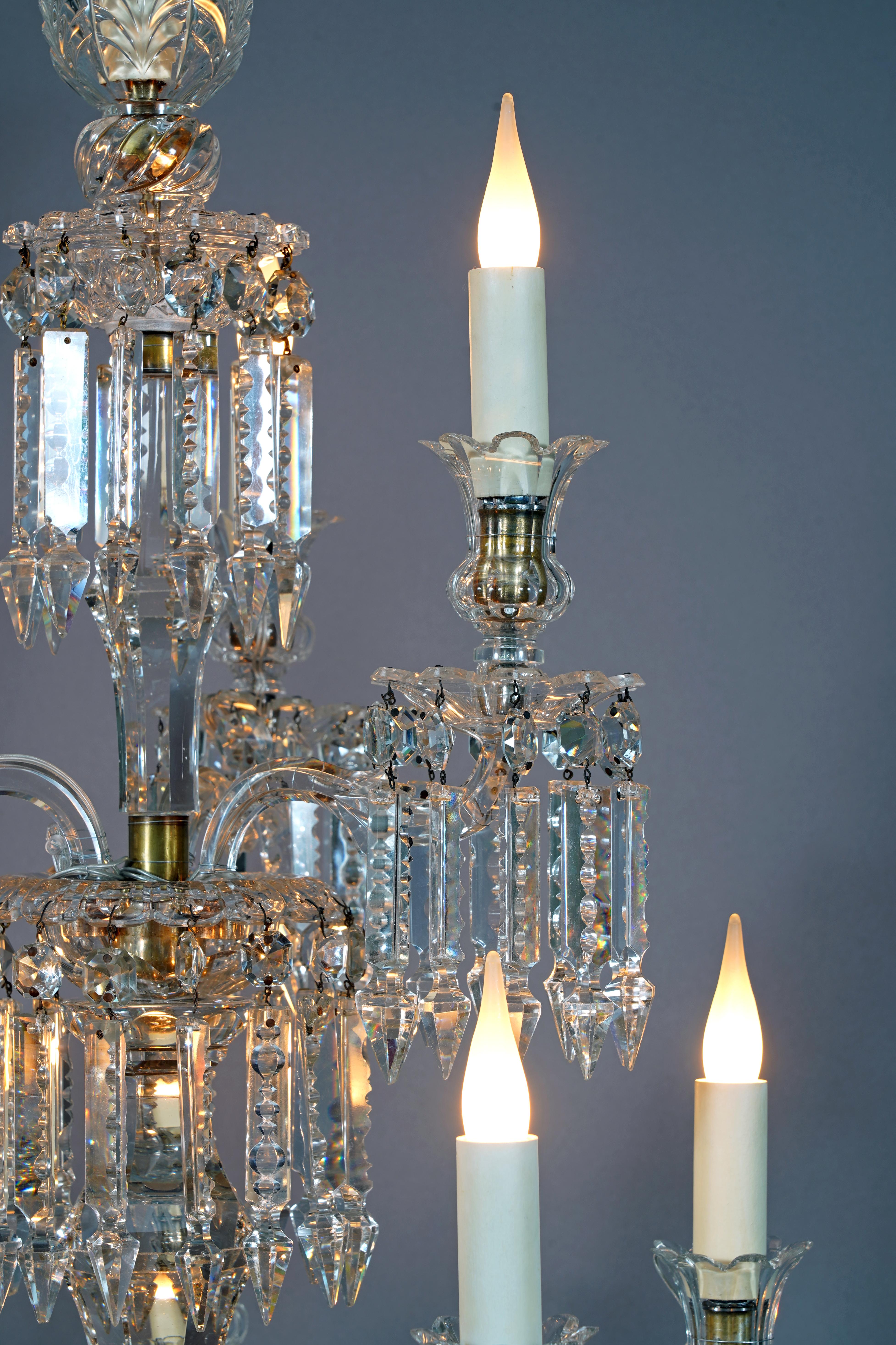 Baccarat, Pair of Crystal Candelabras, France, circa 1870 For Sale 3