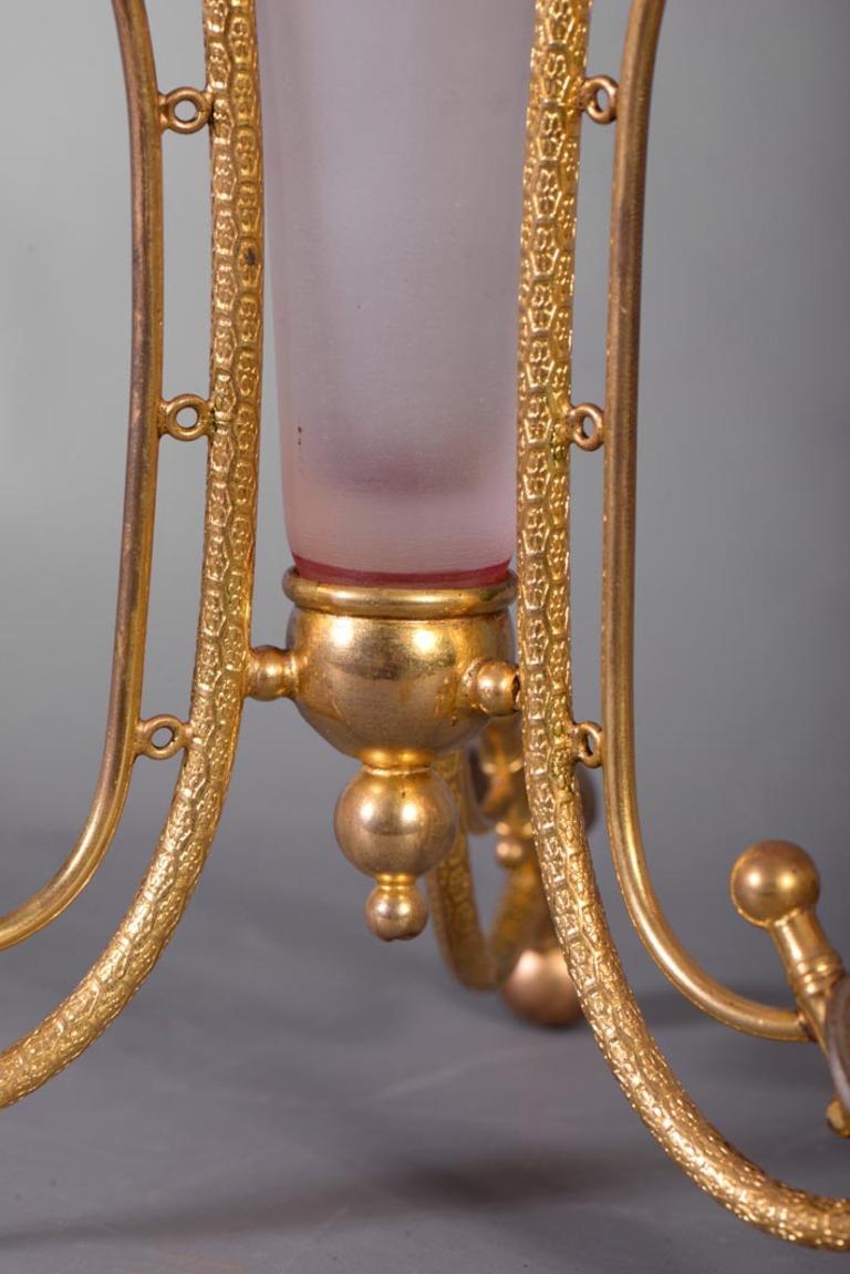 19th Century BACCARAT, Pair of Mounted Vases, circa 1878 For Sale