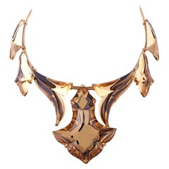 Baccarat Pampilles 18K Yellow Gold Crystal Mordor Collar Necklace