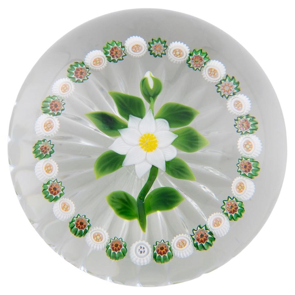 Baccarat Briefbeschwerer Double Clematis Millefiori 1992 im Angebot