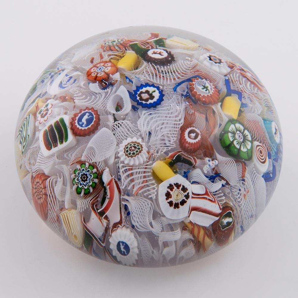 Pisapapeles Baccarat Gridel Millefiori B1847 Francés en venta
