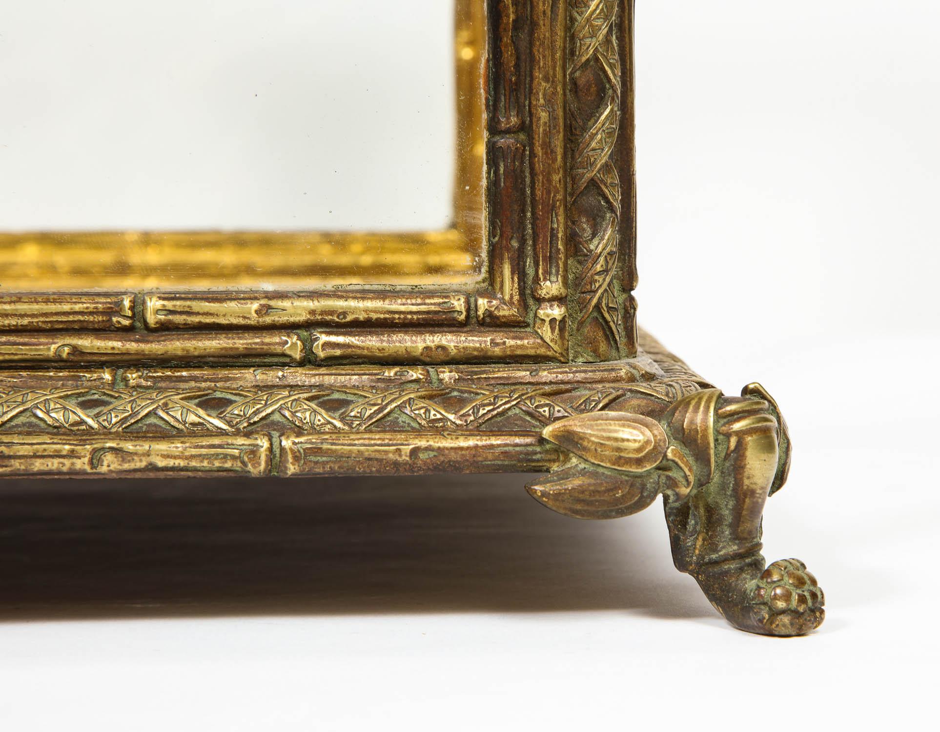 Baccarat Paris, a French Bronze and Glass Table Vitrine Box Cabinet, circa 1880 5