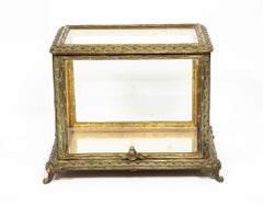 Baccarat Paris, a French Bronze and Glass Table Vitrine Box Cabinet, circa 1880