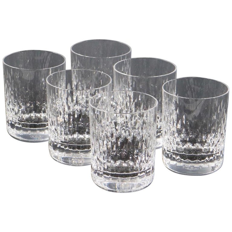 Cut Crystal Whiskey Glass Tumbler Baccarat Sapphire Blue at 1stDibs