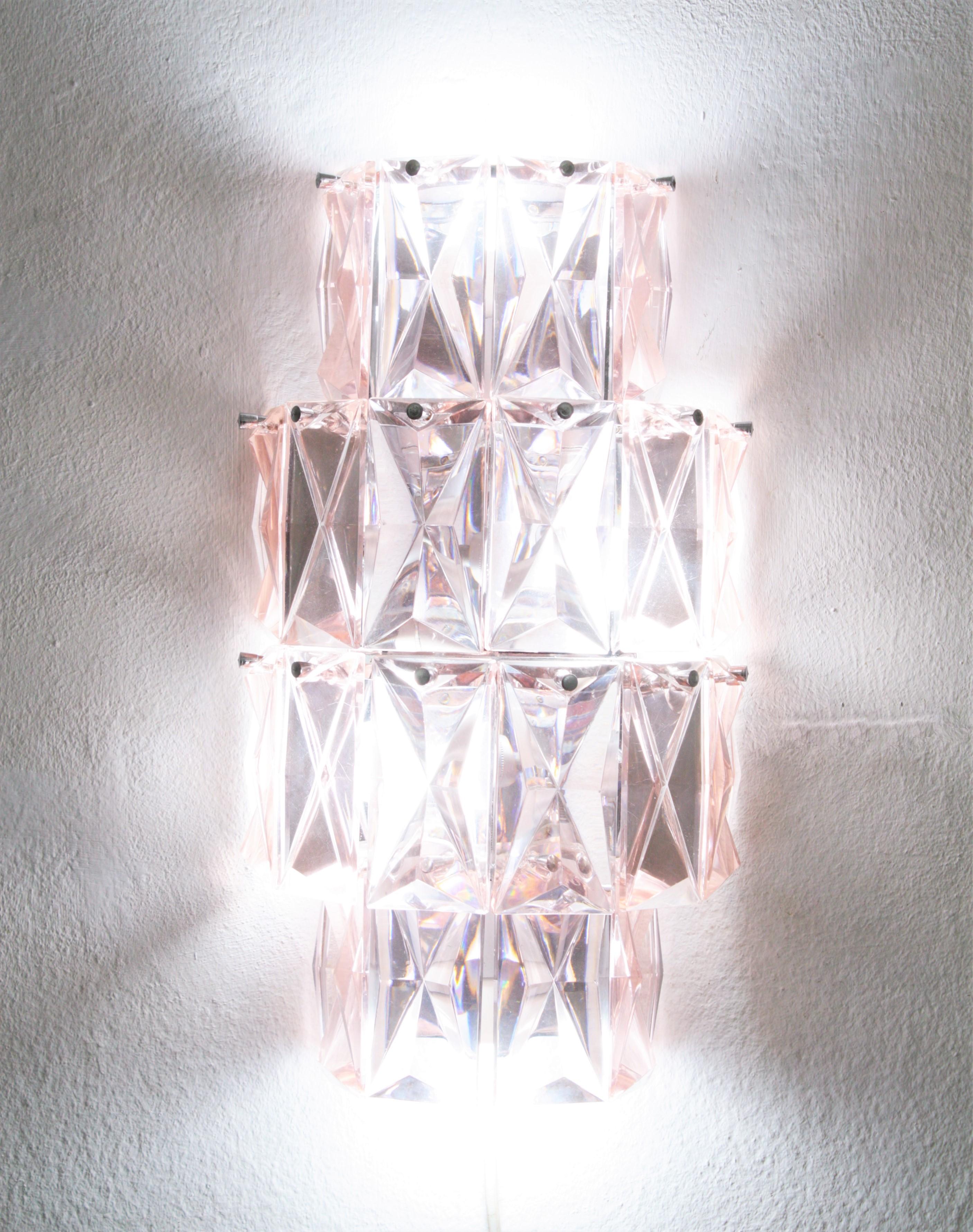 pink glass wall sconce