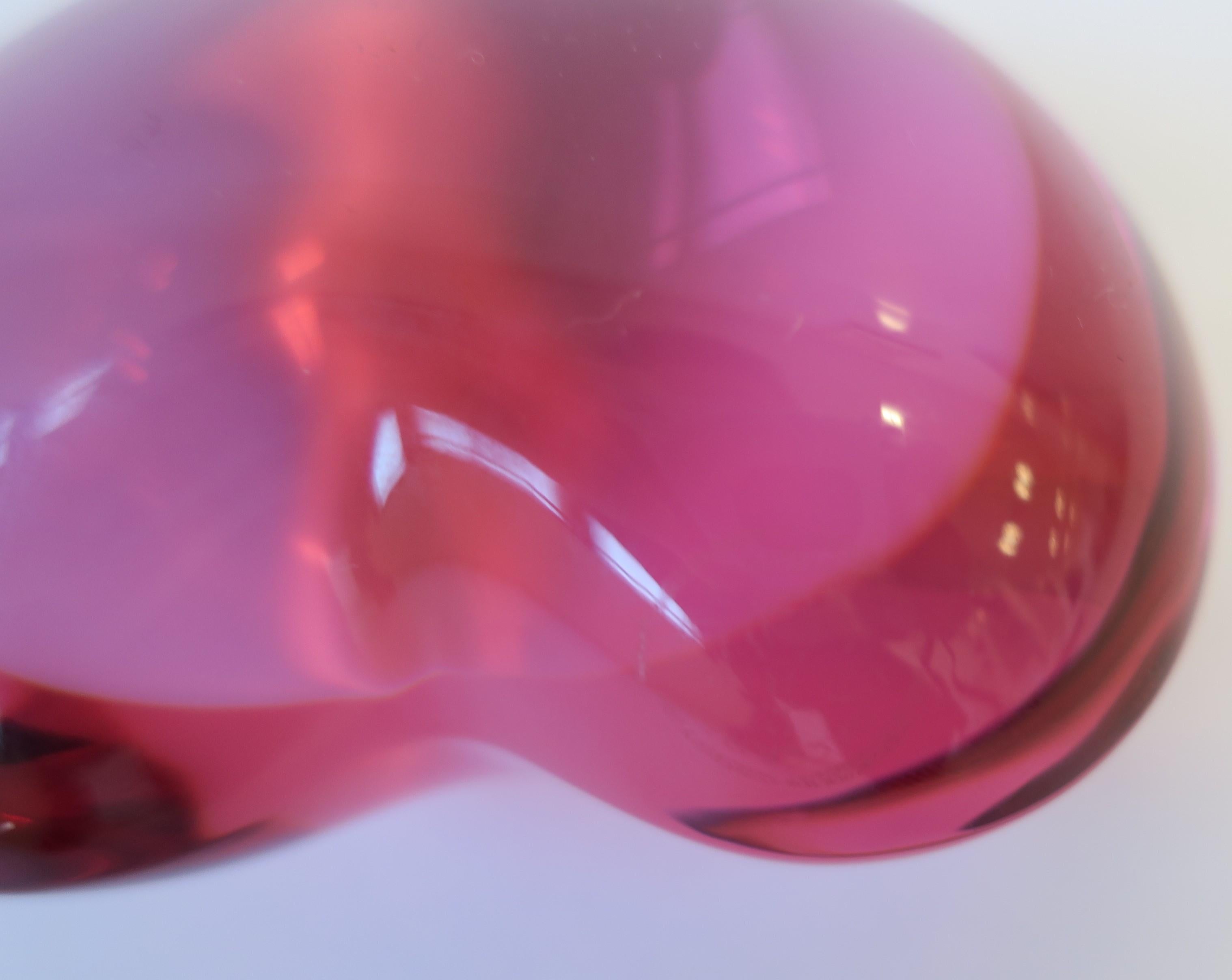 Contemporary Baccarat Pink Heart Paperweight or Decorative Object