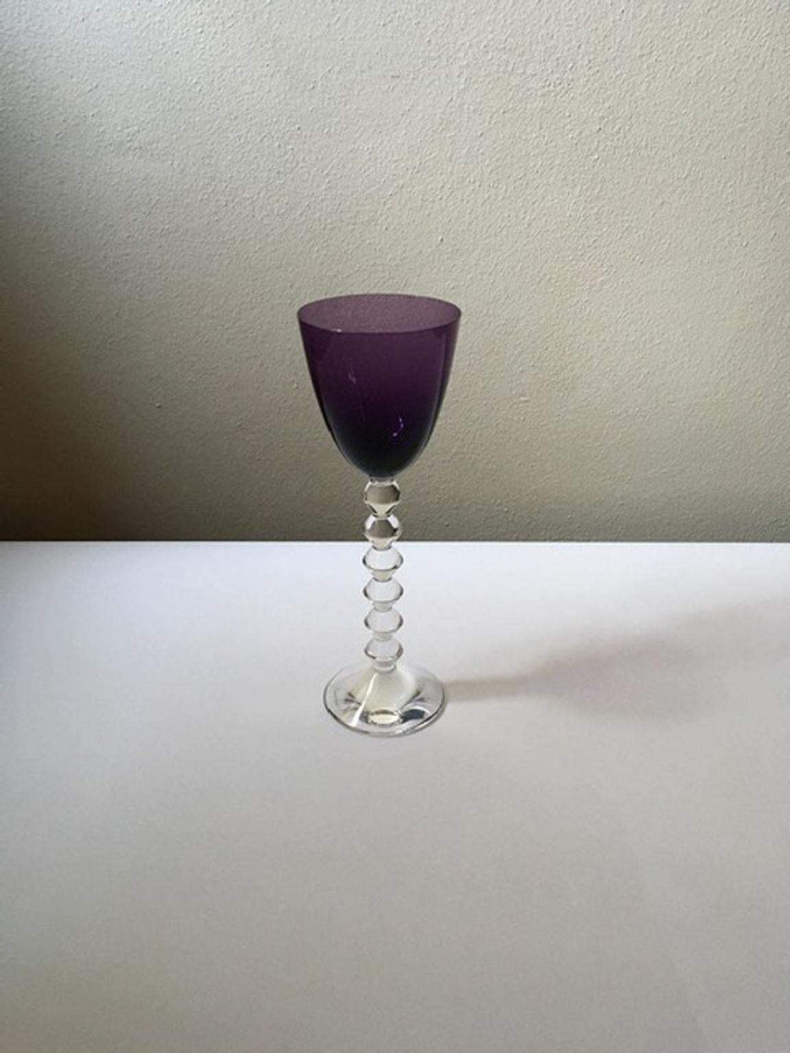 Baccarat Purple Crystal Goblet, France 4