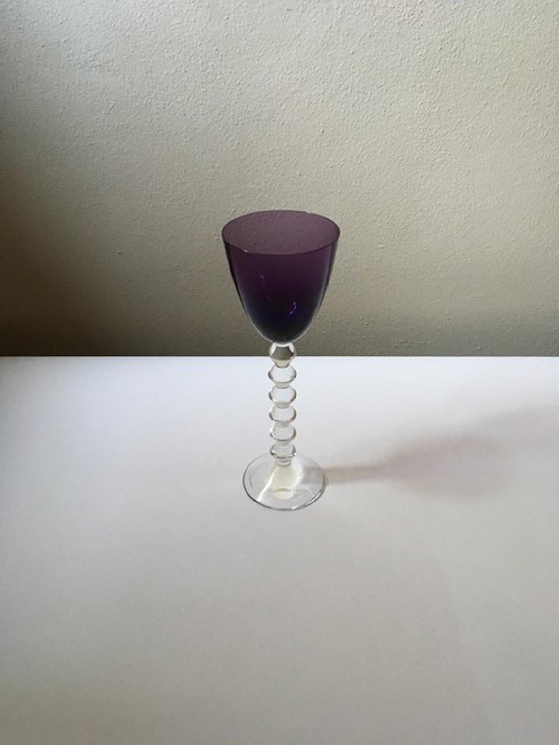 Baccarat Purple Crystal Goblet, France 6