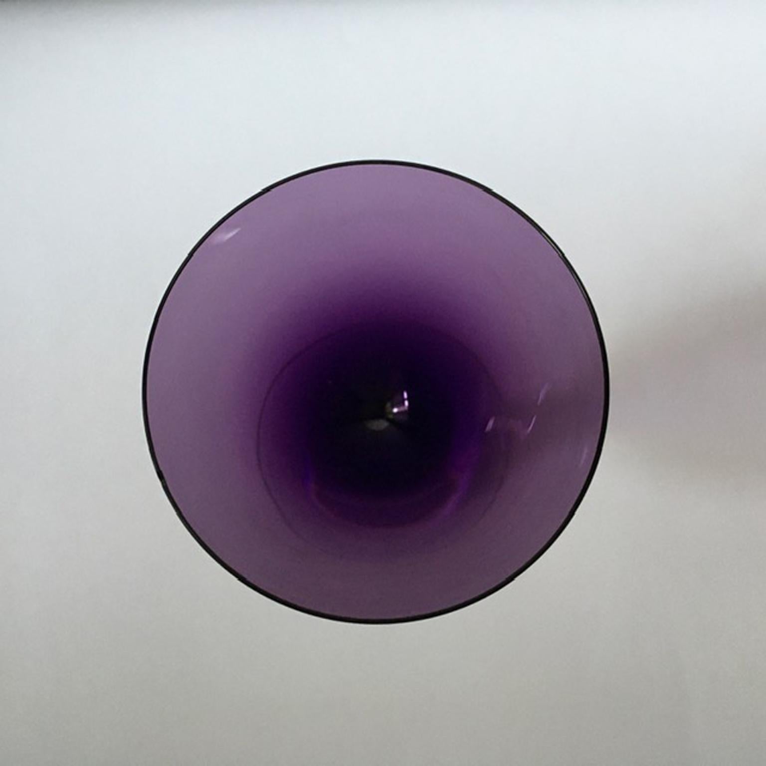 Baccarat Purple Crystal Goblet, France 3