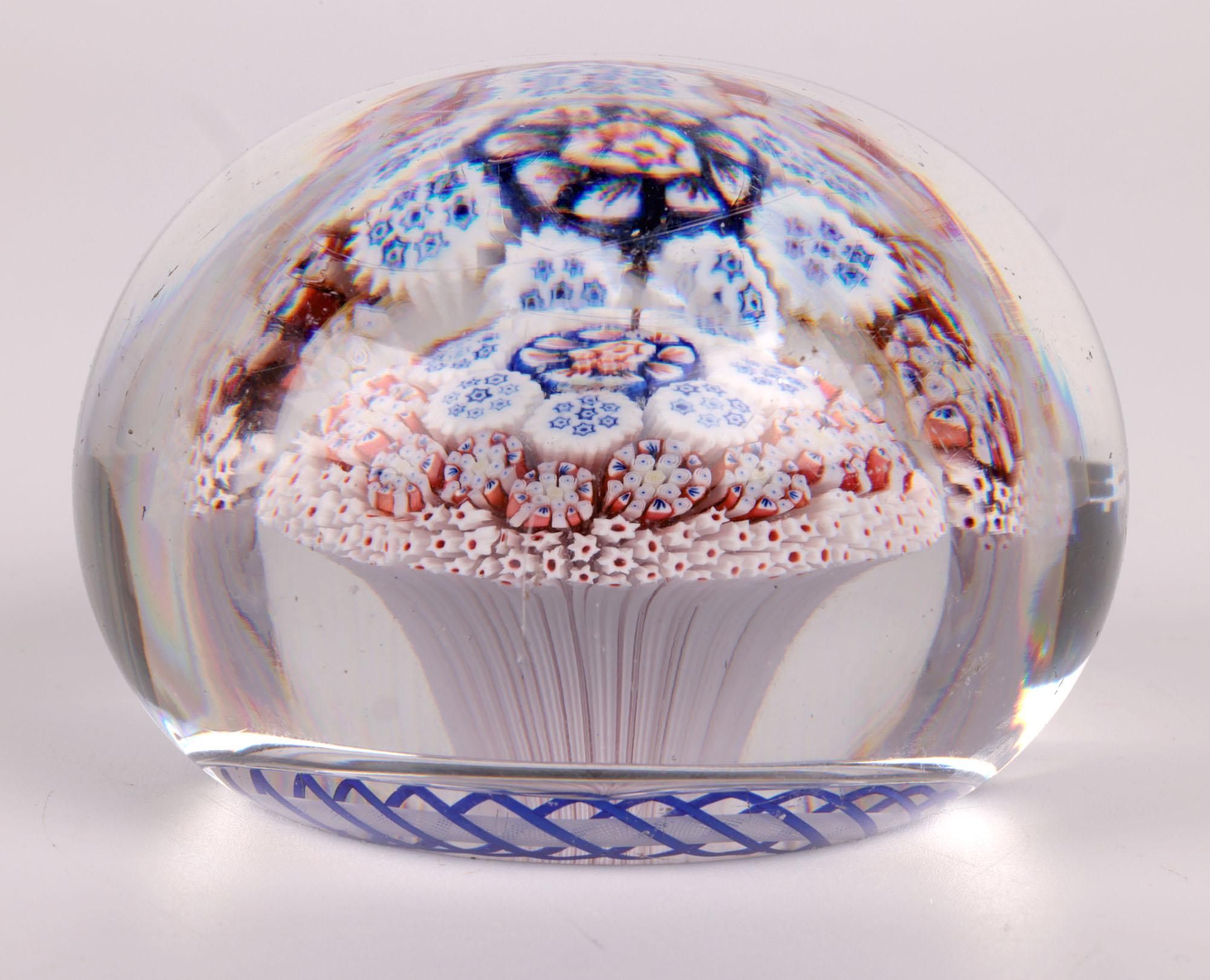 Baccarat Rare Concentric Close Pack Mushroom Glass Paperweight For Sale 4
