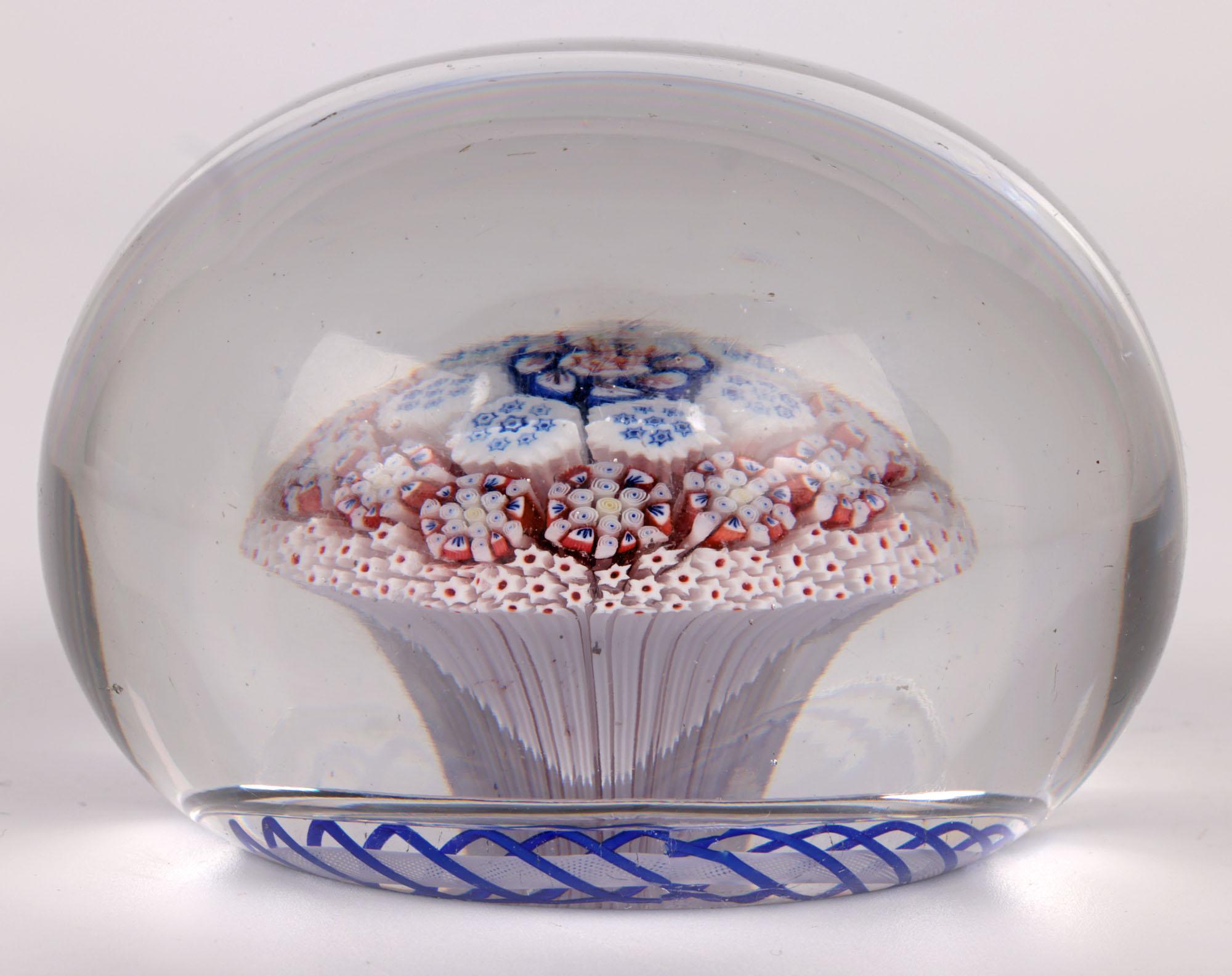 Baccarat Rare Concentric Close Pack Mushroom Glass Paperweight For Sale 7
