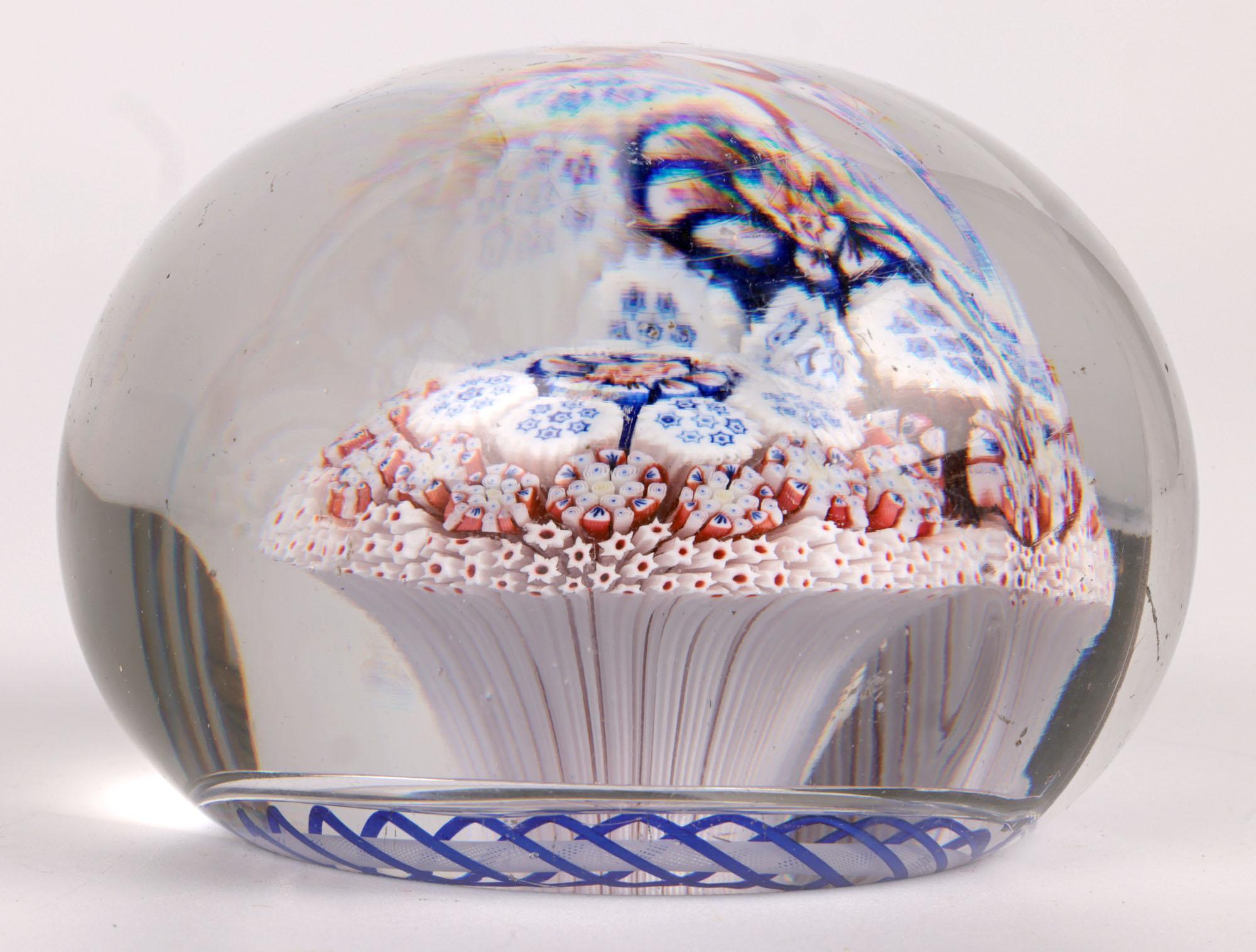 Presse-papiers de Baccarat Rare Concentric Close Pack Mushroom Glass en vente 8