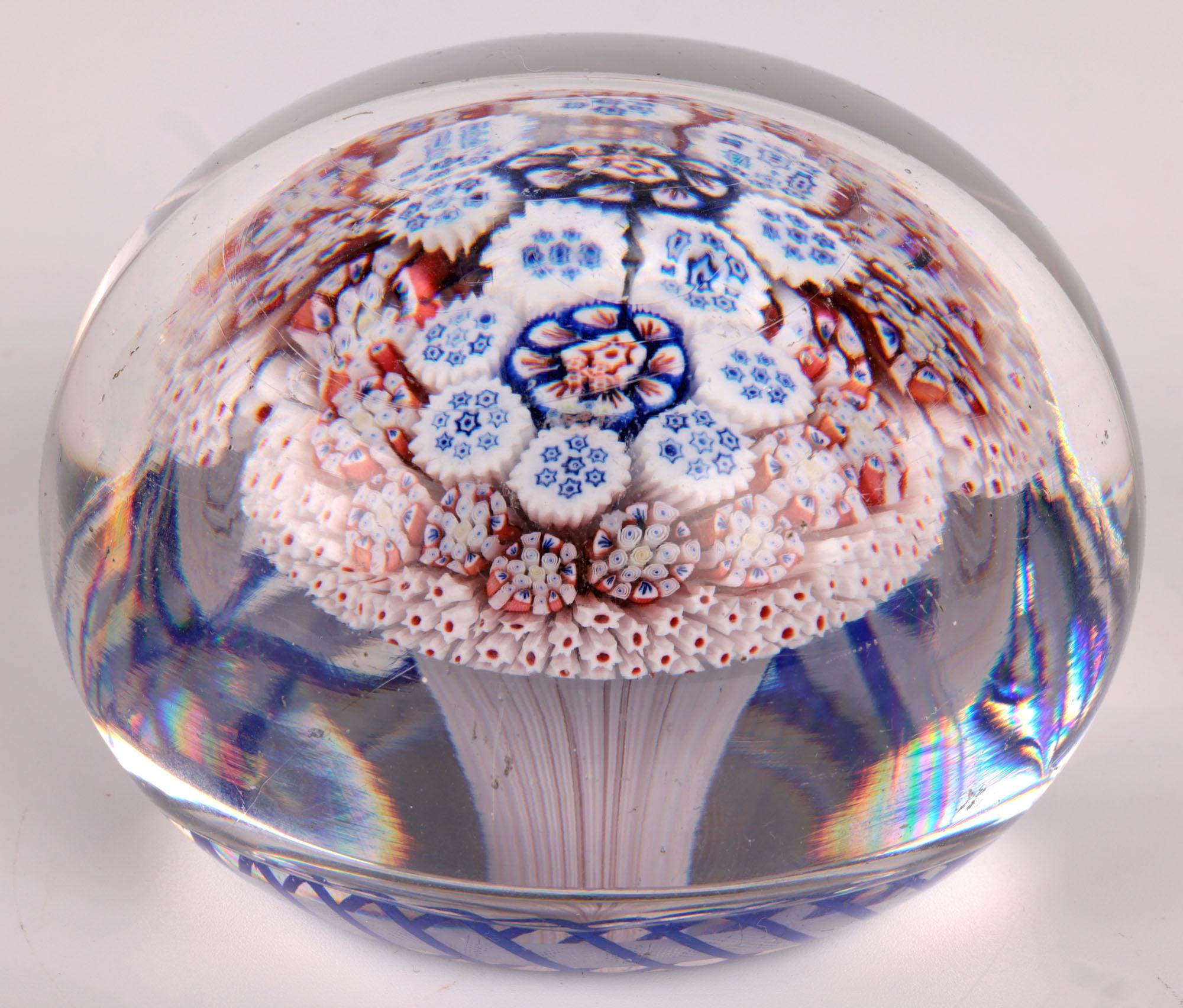 Baccarat Rare Concentric Close Pack Mushroom Glass Paperweight For Sale 11