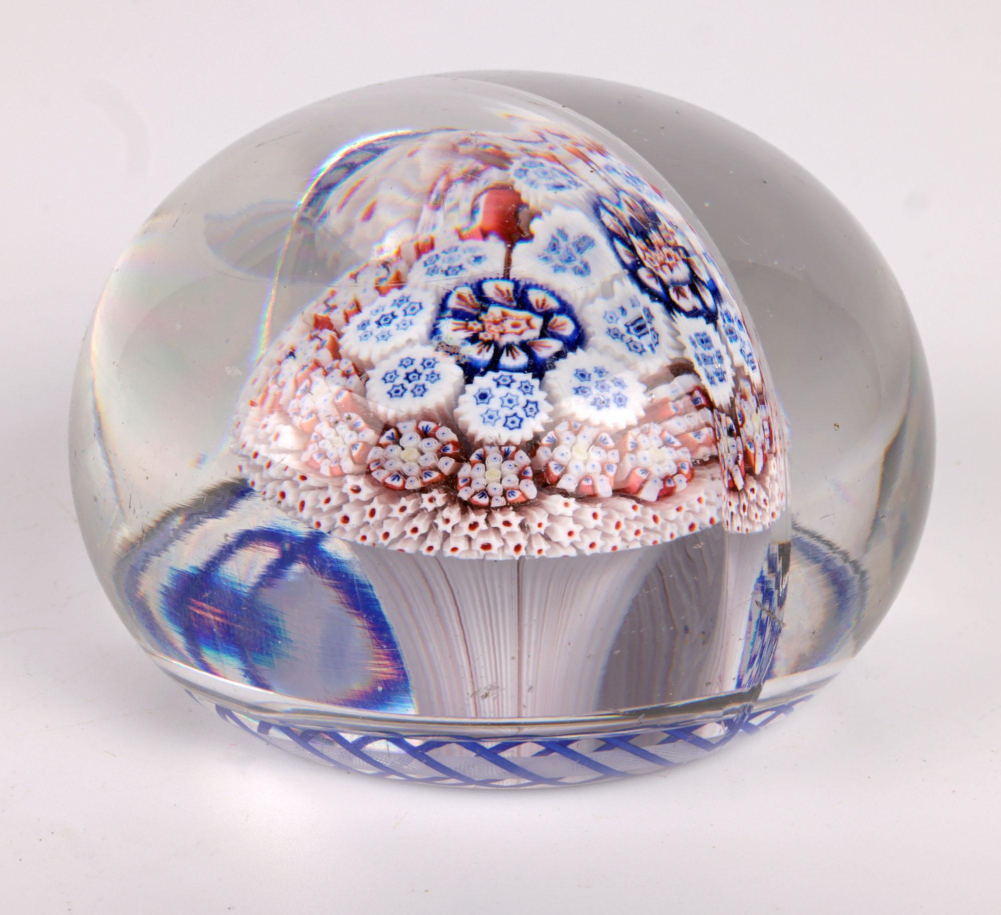 Baccarat Rare Concentric Close Pack Mushroom Glass Paperweight For Sale 3