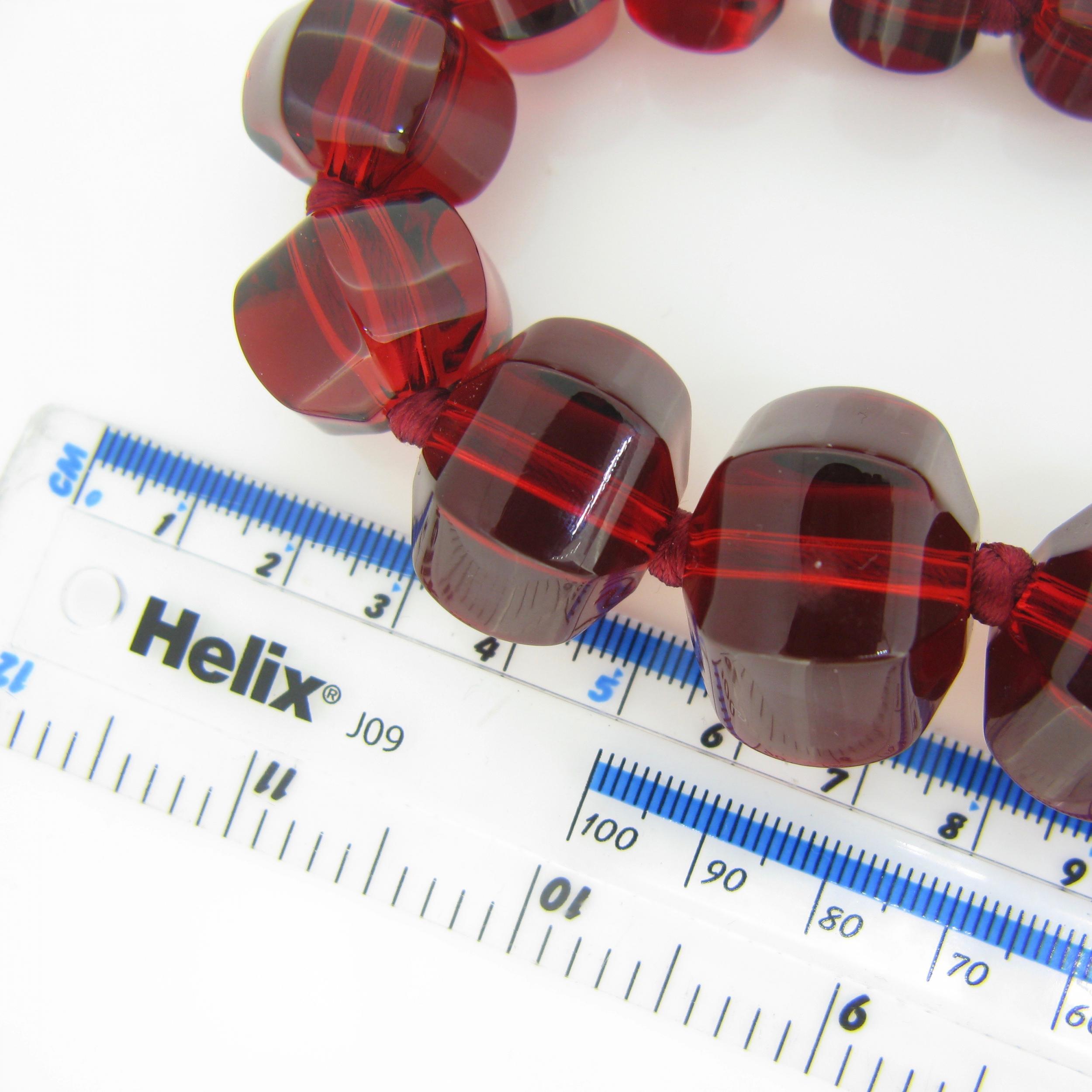 red crystal bead necklace