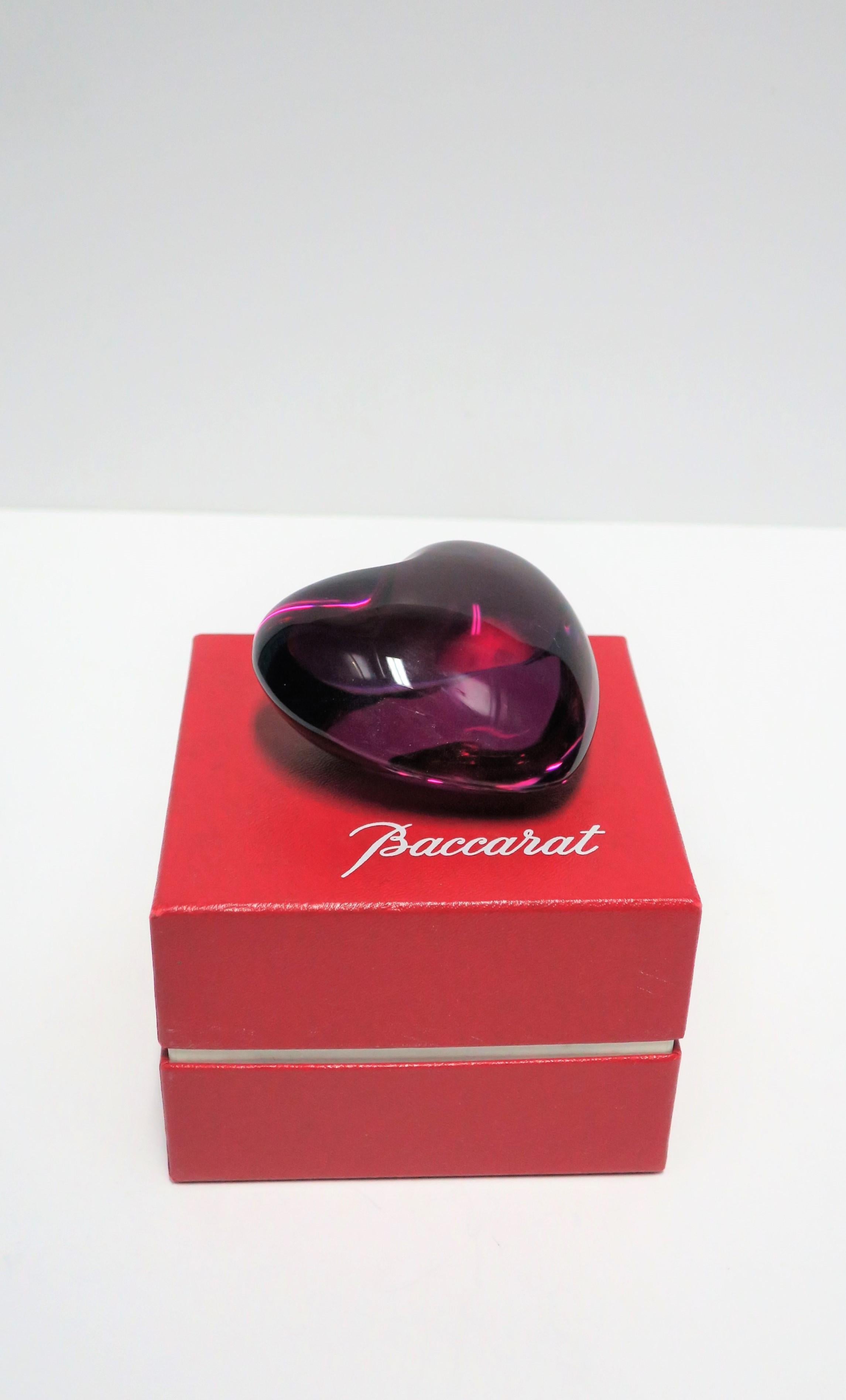 baccarat red heart paperweight