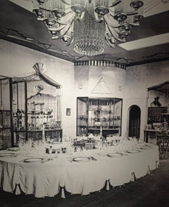 Baccarat red wine glass, Jets d’Eau crystal service by G. Chevalier Paris 1925