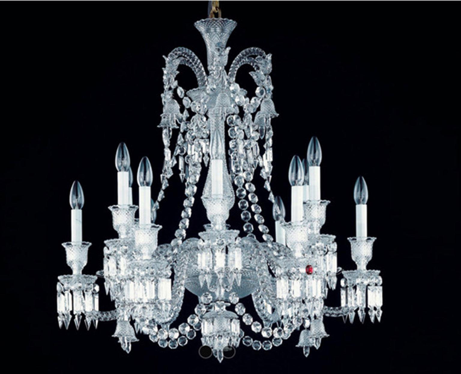 Baccarat Set 1 Clear Crystal Zenith 24L and 2 Clear Crystal Zenith 12L In New Condition For Sale In Brescia, IT