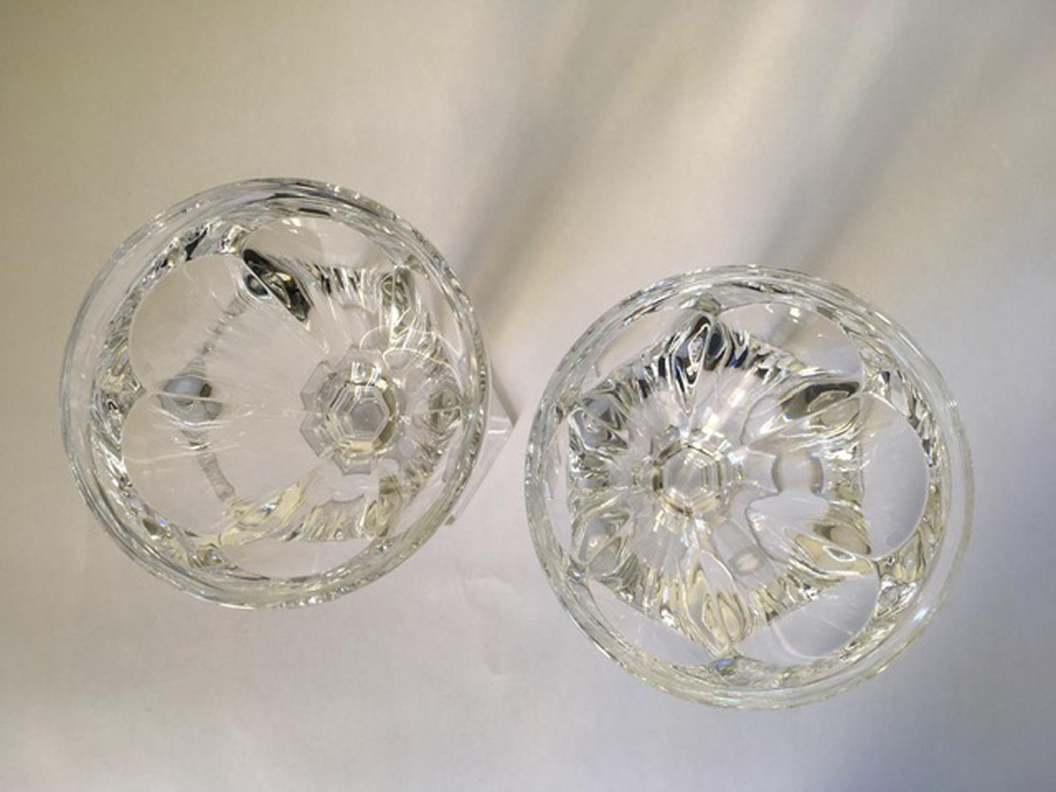 Baccarat Set 10 Clear Water Crystal Glasses For Sale 8