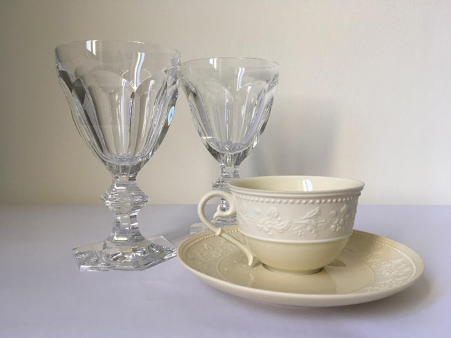 Baccarat-Set 10 Klare Wasserkristallgläser im Angebot 9