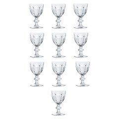 Baccarat-Set 10 Klare Wasserkristallgläser