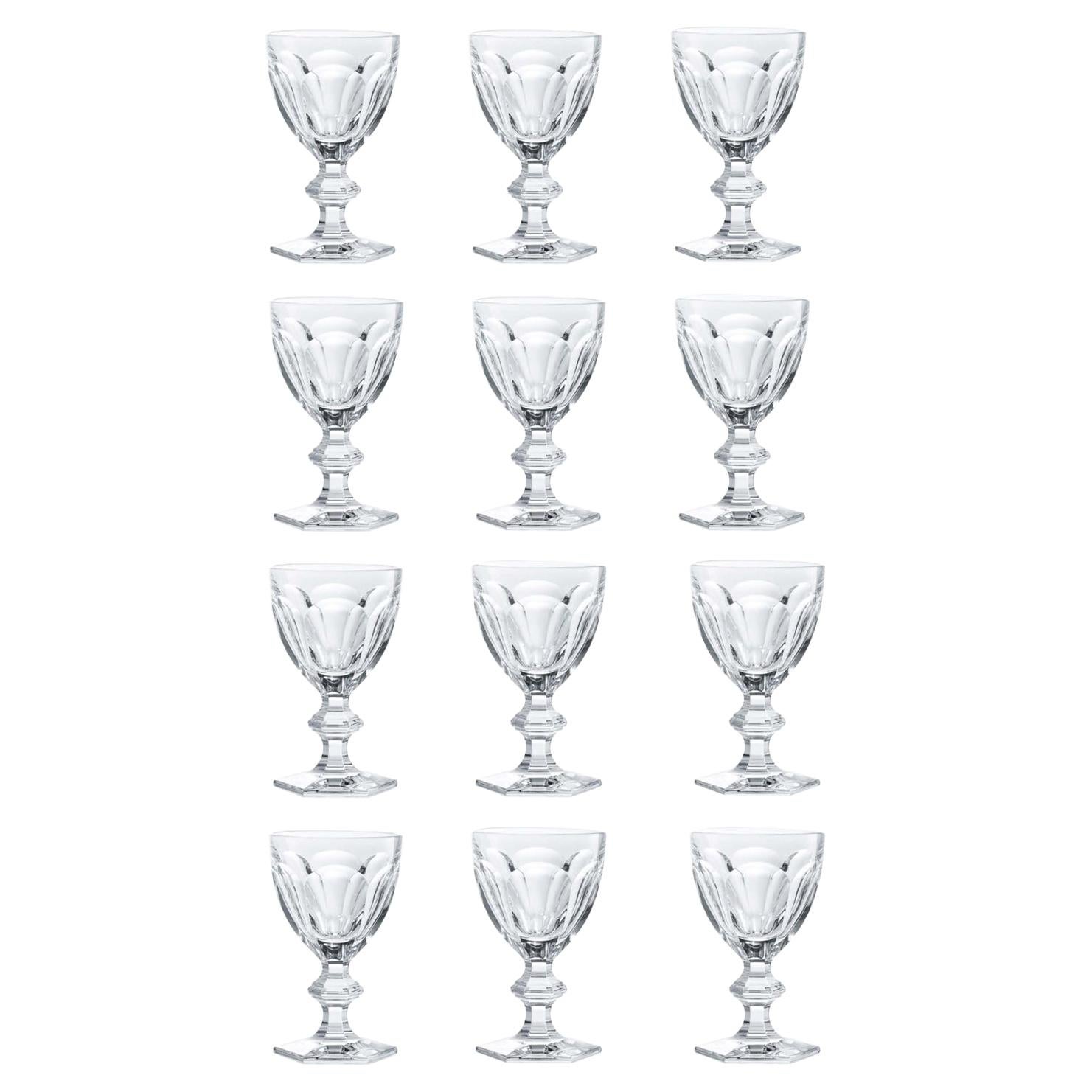 Baccarat Set 12 Clear Water Crystal Glasses