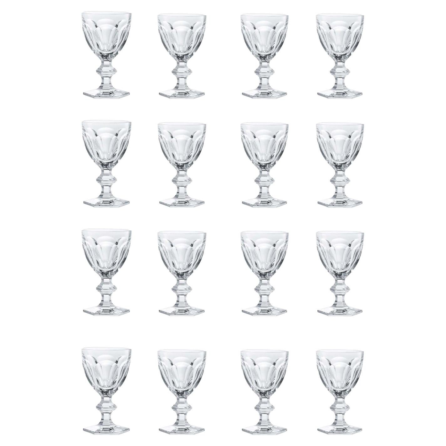 Baccarat Set 16 Clear Water Crystal Glasses