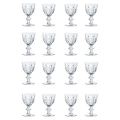 Baccarat Set 16 Clear Water Crystal Glasses