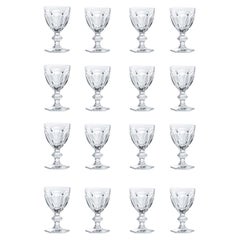 Baccarat Set 16 Clear Water Crystal Glasses