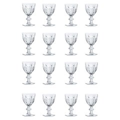 Baccarat Set 16 Clear Wine Crystal Glasses