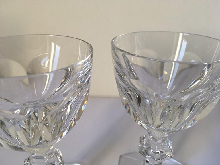 Baccarat Set 2 Clear Crystal Water Glasses For Sale at 1stDibs