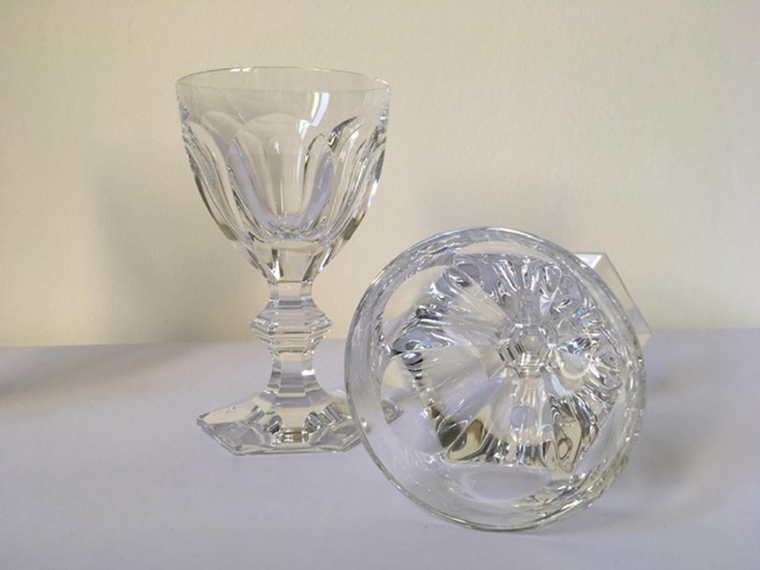 Baccarat Set 2 Clear Crystal Water Glasses For Sale 10