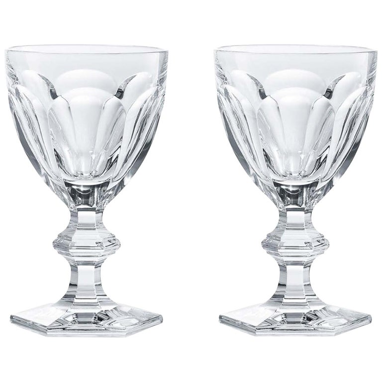 Baccarat Set 2 Clear Crystal Water Glasses For Sale at 1stDibs