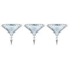 Baccarat Set 3 Mille Nuits Ceiling Units Clear Crystal Medium Size