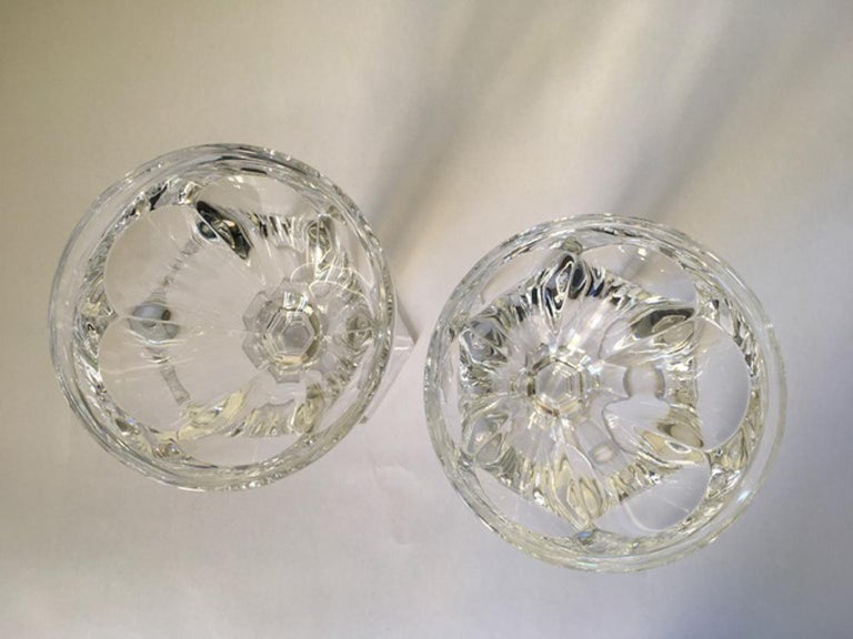 Baccarat Set 4 Clear Crystal Water Glasses For Sale 8