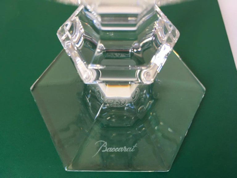 Contemporary Baccarat Set 4 Clear Crystal Water Glasses For Sale